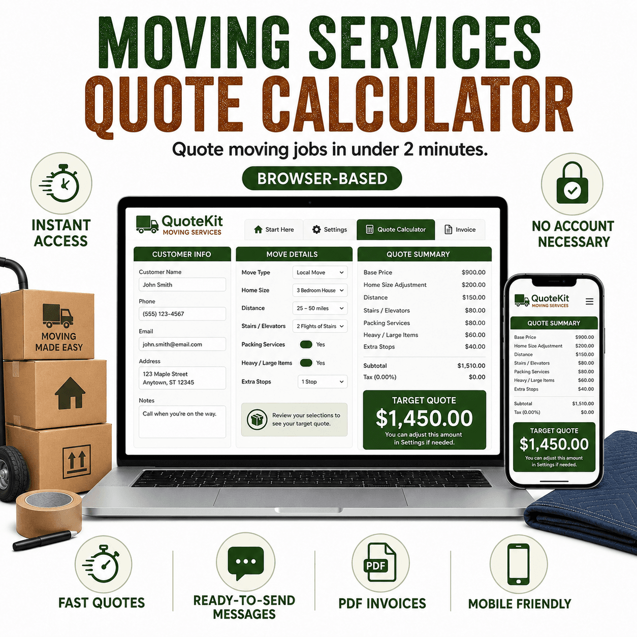 Moving Services QuoteKit product cover
